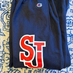 Champion Navy Sweatpants with SJ Logo